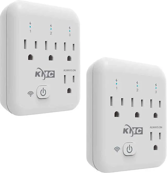Main image of Smart Tap 2-Pack, 4-Outlet Smart Plug WiFi Outlet Wall Tap, Energy Monitoring, Works with Alexa and Google Home, Remote Control Your Devices from Anywhere, No Hub Required, ETL Certified, White