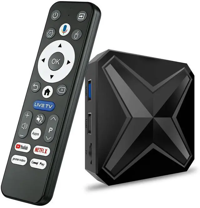 Main image of Android 14.0 TV Box 2026, 2GB RAM + 16GB ROM,4K Ultra HD Streaming Device, Smart TV Box with Voice Control, 2.4G & 5G WiFi 6, BT 5.4, USB 3.0, 100M Ethernet, RK3518 Quad-core A53