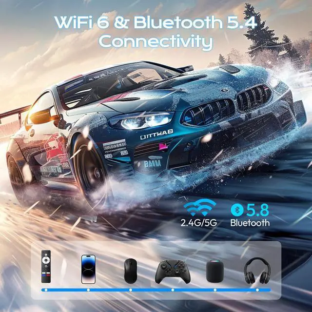 Alt view image 7 of 7 - Android TV Box 2026, Android 14 TV Box Support 4K 8K WiFi 6 2.4G/5.8G Dual-Band WiFi 100M Ethernet, Smart Box for TV with 2GB 16GB RK3518 Quad-core CPU Bluetooth 5.4 USB 3.0