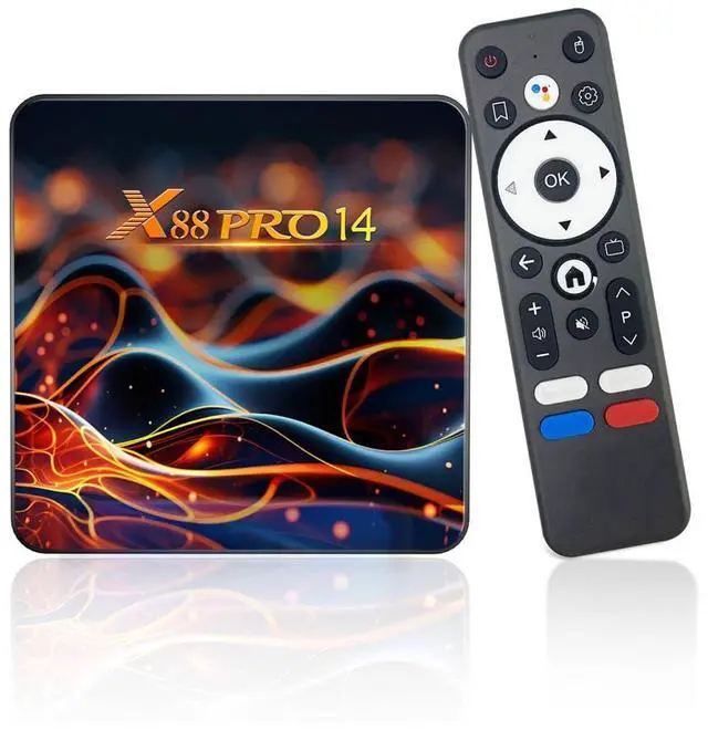 Main image of Android Box 14.0,2GB RAM 16GB ROM Quad-Core 64bit Cortex-A53 CPU, 10/100M Ethernet, 8K Support 2.4G/5.0GHz Dual WiFi BT 5.0 USB 2.0 3.0