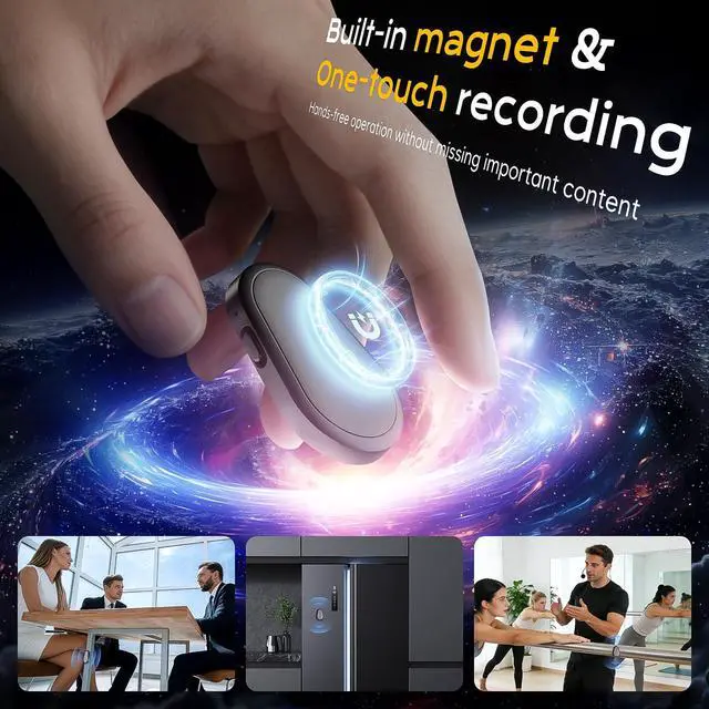 Alt view image 5 of 7 - 136GB Magnetic Voice Recorder - (9800Hours) Voice Activated Recorder with DSP5.0 Noise Cancellation HD Audio Recorder for Classes, Meeting, Lecture, Daily Use Recording Device