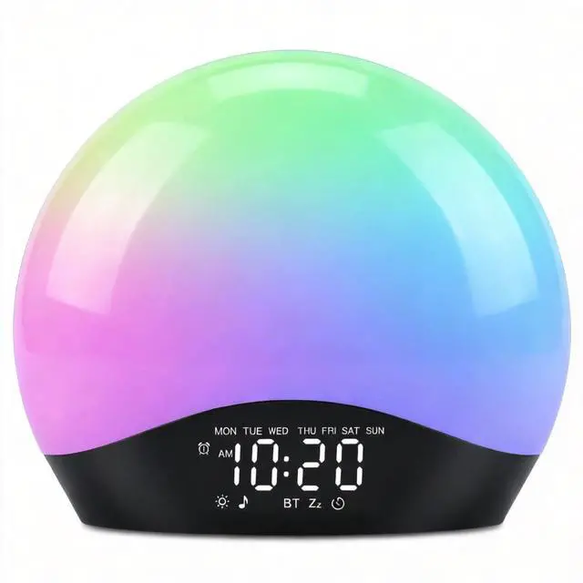 Main image of Sunrise Alarm Clock for Bedrooms with White Noise Sound Machine, Wake Up Light Alarm Clocks for Heavy Sleepers & Kids, Dual Alarms, Nightlight, Sleep Timer, Bluetooth Speaker