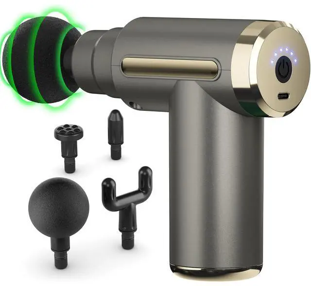 Main image of Massage Gun Deep Tissue for Pain Relief with 4 Massage Heads & 6 Speeds, Electric Mini Handheld Body Massager for Any Pain Relief, Best Gifts for Men and Mom