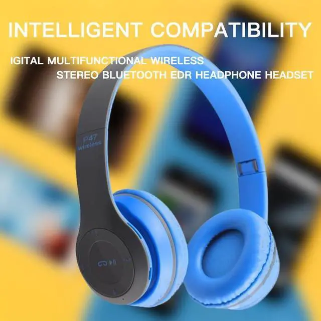 Alt view image 5 of 6 - Wireless Bluetooth Over-Ear Headphones, Hybrid Noise Cancelling, HiFi Stereo, Foldable, Lightweight, Deep Bass