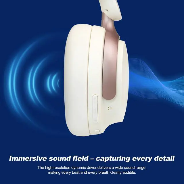 Alt view image 2 of 7 - Wireless Headphones Over Ear with ANC, 80H Playtime, Fast Charge, Active Noise Cancelling & Transparency Mode, Comfortable Wireless Headphones for Work & Travel, Builtin Mic, Foldable Design