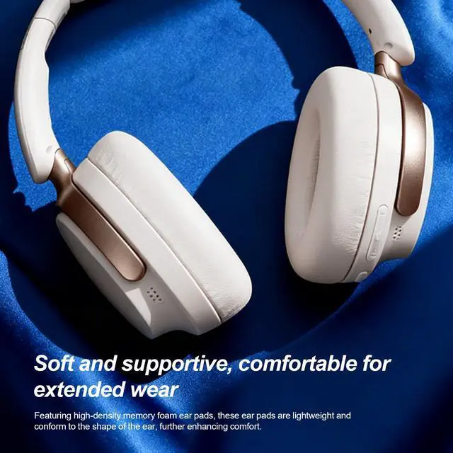 Alt view image 5 of 7 - Wireless Headphones Over Ear with ANC, 80H Playtime, Fast Charge, Active Noise Cancelling & Transparency Mode, Comfortable Wireless Headphones for Work & Travel, Builtin Mic, Foldable Design