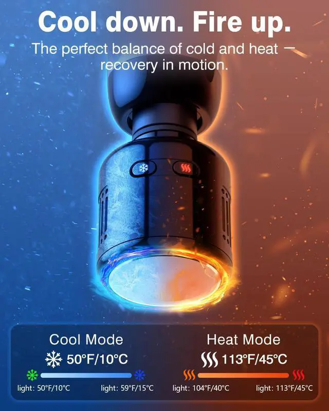 Alt view image 2 of 7 - Mini Massage Gun with Heat and Cold Therapy for Muscle Recovery, Pocket-Sized Deep Tissue Massager, Portable Percussion Massage Gun for Pain Relief, Fathers Day Dad Gifts