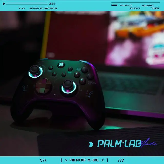 Alt view image 7 of 7 - M001 Ultimate Controller - Wireless Gaming Pro Controller with Hall Effect Joysticks Adjustable Triggers RGB Lights Turbo&Vibration - Work for Switch,Android,iOS,Steam and PC