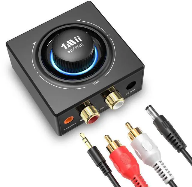 Main image of B06T3 Bluetooth 6.0 Receiver for Home Stereo, Knob Volume Control, RCA & 3.5mm AUX Jack, Wireless Audio Adapter for Old Speakers, Wired Speakers, Home Audio Music Streaming Stereo System