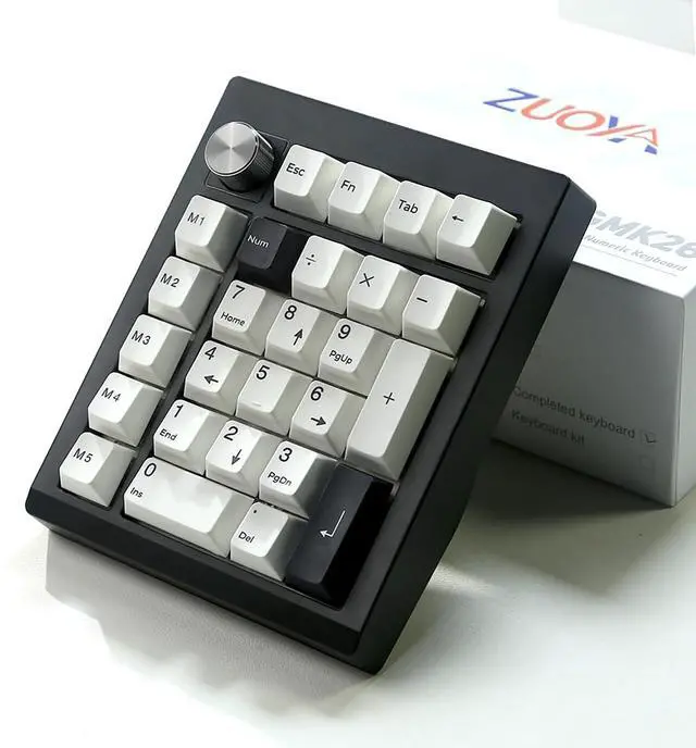 Alt view image 7 of 7 - GMK26 Mechanical Numpad,VIA Macro Keypad BT5.0/2.4ghz/Type C Wireless Number Pad RGB HotSwap Numeric Keypads with Knob,PBT Keycaps Gasket Rechargeable Number Keypad for PC Laptop Desktop (Black)