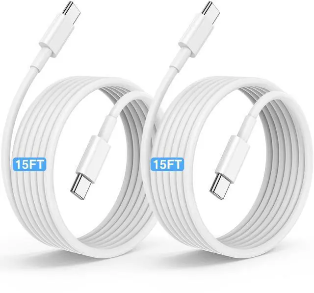 Main image of USB C to C Fast Charger Cable 15ft, Long Type C to USB C Charging Cord Wire for Apple iPhone 17 Pro Max/17 Air/16 Pro/15 Plus,MacBook Pro 2021/2020/2019/2018,iPad 12.9/11 inch/Mini/Air,Samsung Galaxy