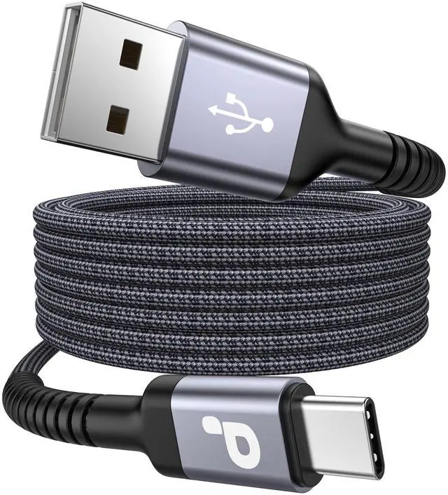Main image of Extra Long USB A to USB C Cable 15FT, USB C Cable Fast Charging, Upgraded Extra Durable Braided USB C Cord for iPhone 17 16 15 Pro Max, MacBook Pro, Sam sung Galaxy S10 S9 Plus, LG and More-1Pack