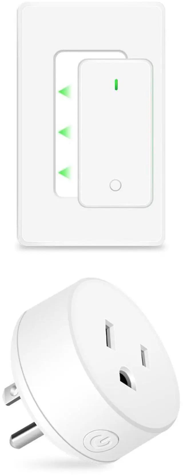 Main image of Wireless Remote Outlet Switch,Remote Lamp Switch,On Off Light Plug Decorator Switches Wall Mounted, 500FT, 15A/1500W, TUV List,Programmable, No Wiring,Lamp,Fans,Household Appliances