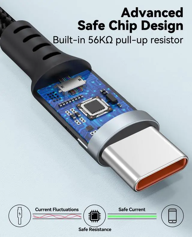 Alt view image 7 of 7 - USB A to USB C Cable 30ft Charging 18W, Extra Long USB-C Charge Cord 30 Foot, Type C Only Charge Cables Braided Black for Car DashCam iPhone 17/16/15 Galaxy S25/24/23 Pixel XL/2/3/4XL