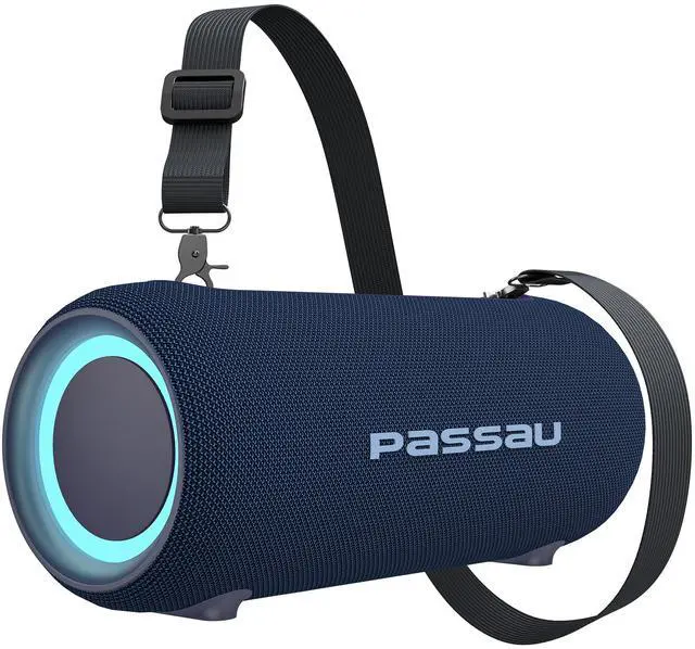 Main image of Portable Bluetooth Speakers 40W Peak Loud Stereo Sound, Passive Radiators-Deep Bass, All Day Playtime, Adjustable Strap, BT5.3, IPX5 Wireless Speaker RGB Lights for Indoor Outdoor-Blue