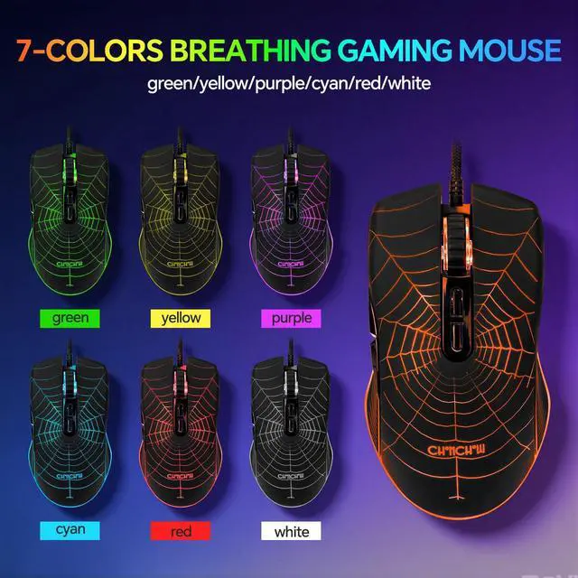 Alt view image 4 of 6 - Gaming Keyboard Mouse Mousepad and Headset with mic Combo All in One USB Wired RGB Backlit Rainbow Side Button Gamer Bundle Set Compatible with PC Windows Xbox one PS4 PS5(Black)