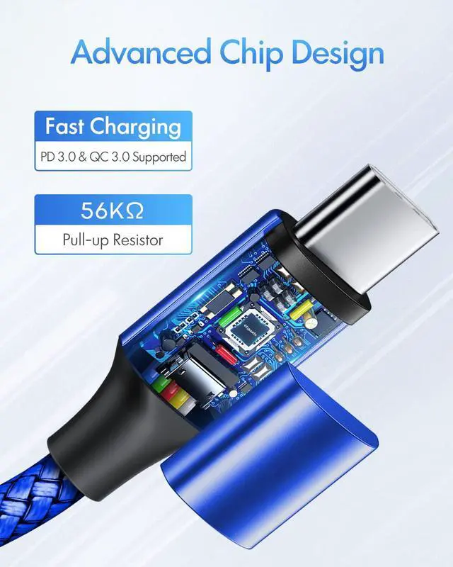 Alt view image 2 of 5 - Long USB C to USB C Cable 12ft, 2-Pack, 60W USBC to USBC, Type C to C Charger Cord Fast Charging for iPhone 17 16 15 Pro Max Plus Air 16e, for MacBook/iPad, Samsung Galaxy S25 S24, Pixel