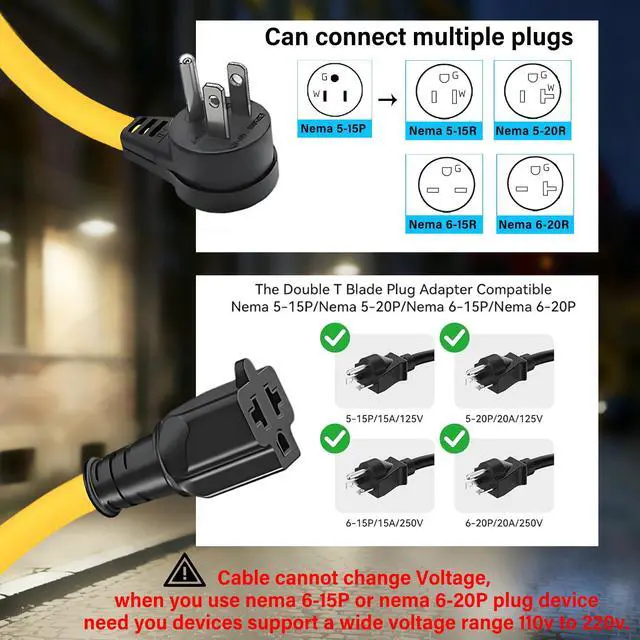 Main image of Outdoor Wireless Remote Power Socket,AC 110V - 250V Waterproof Remote Power Switch,Equipped with A Dual Y Splitter,20A Ultra-High-Strength Intelligent Socket,Suitable for Lamps,Water Pumps(164Ft)