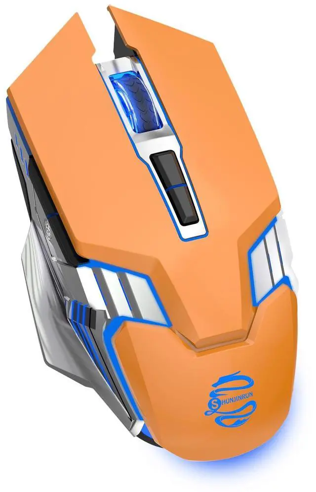 Main image of Bluetooth Wireless Gaming Mouse, 2400 DPI, RGB Backlit, Rechargeable Cordless Computer Mouse for Laptop PC Mac Macbook Air/Pro iPad Chromebook Office Gamer - Orange