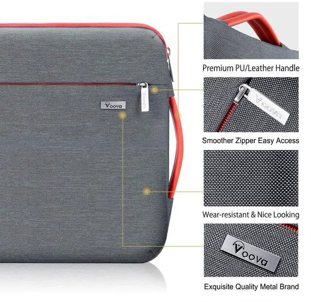 Alt view image 5 of 7 - Laptop Sleeve Case 15.6 16 Inch with Handle, 360° Protective Waterproof Slim Computer Bag Cover Compatible with MacBook Pro M2/M3/M4 16, HP Acer Lenovo Yoga ThinkPad Asus Laptop, Grey