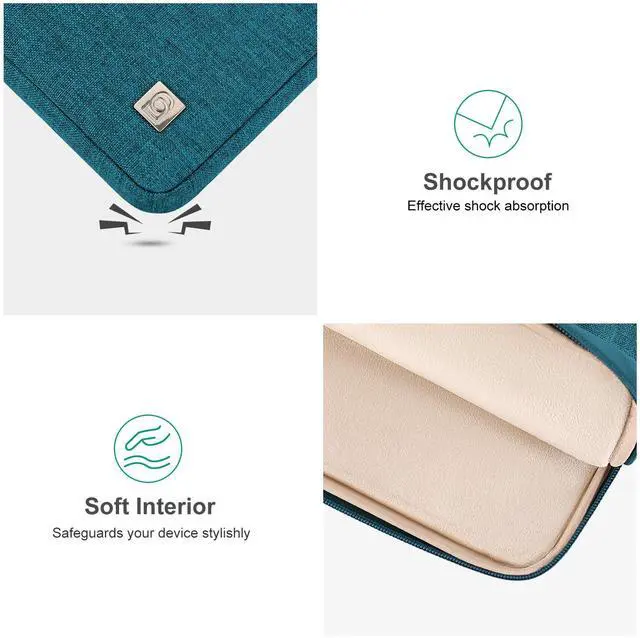 Alt view image 7 of 7 - Laptop Case Laptop Sleeve Cover Compatible with 15 inch MacBook Air M4/A3241 2025, M3/A3114,M2/A2941,15 inch MacBook Pro A1990 A1707,Compatible with Dell XPS 15 Plus with Pocket, Teal