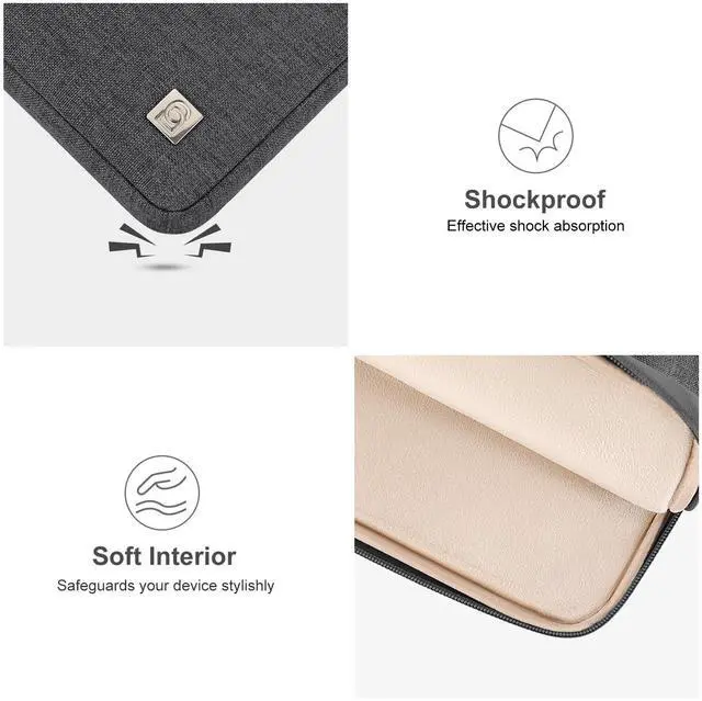 Alt view image 6 of 7 - Laptop Case Laptop Sleeve Cover Compatible with 15 inch MacBook Air M4/A3241 2025, M3/A3114,M2/A2941,15 inch MacBook Pro A1990 A1707,Compatible with Dell XPS 15 Plus with Pocket, Dark Grey