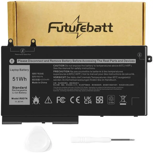 Main image of R8D7N 1V1XF Laptop Battery Replacement for Dell Inspiron 3540 M3550 Latitude 5400 5500 5510 7590/7591/7791 2-in-1 P80F P80F001 P84F H82T6 0C5GV2 W8GMW 0W8GMW 0R8D7N