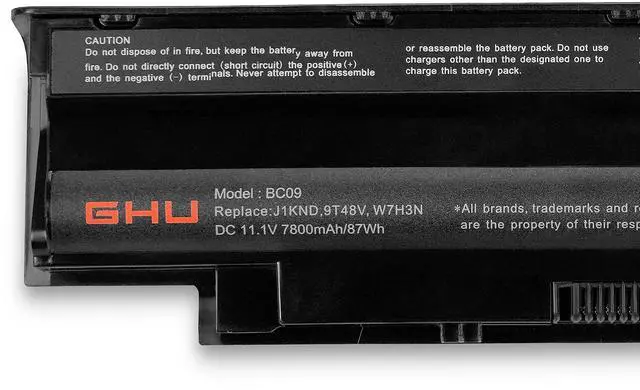 Alt view image 3 of 7 - New 9 Cell 87 WH Battery Replacement for J1KND YXVK2 312-0233 312-0234 312-1201 04YRJH 07xfjj 0gk2x6 Compatible with Dell N5010 M5110 M5010 M5040 M5030 N5010 N5030 N5040 N5050 N7110