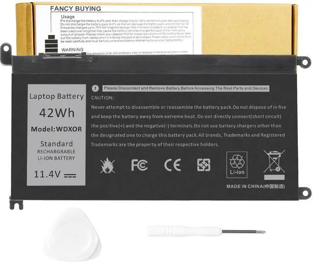Main image of 42Wh Laptop Battery Replacement for Dell Inspiron 13 15 5000 7000 Series 5567 7573 5570 7579 7378 5565 5379 5378 Latitude 3490 3590 3340 3400 3390 3500 3190 Vostro 5468 5568 P69G 3CRH3 WDXOR