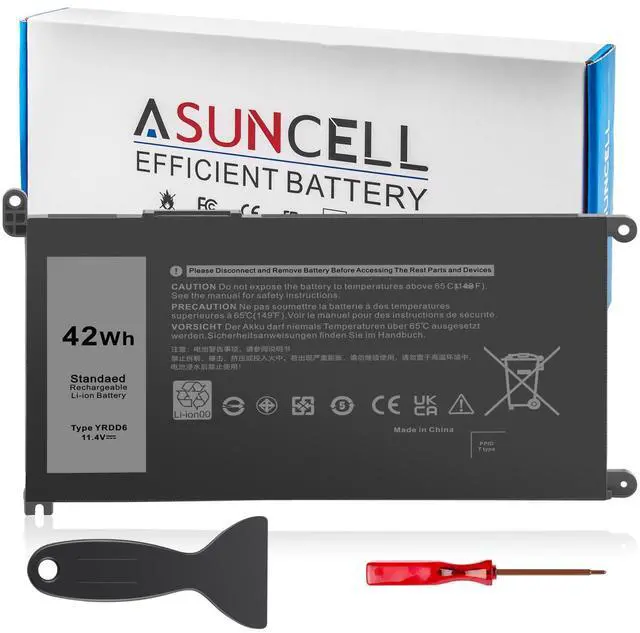 Main image of YRDD6 Battery for Dell inspiron 15 3000 Series 3583 3593 3582 3584 3501,inspiron 15 5000 Series 5582 5584 5593 5594 5598 5585 14 3493 5481 5482 5485 5491 5493 7586 Vostro 5481 1VX1H P93G P75F 42Wh