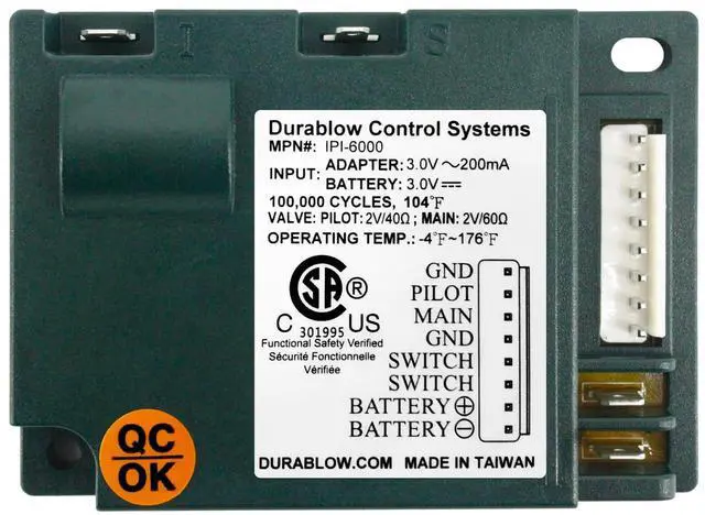 Main image of CSA Certified Fireplace Electronic IPI Control Module, Gas Fireplace Ignition Module Replacement for Dexen 593-592, GM-6KA, GM6K-N, HHT 350-M, 6K (CSA Certified 2023~)