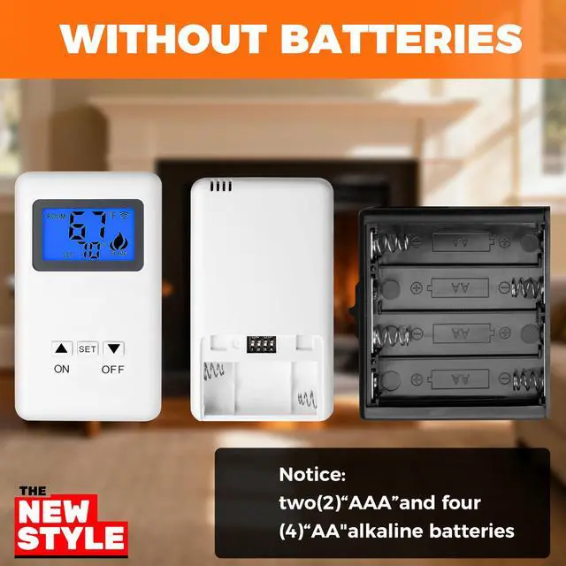 Alt view image 2 of 7 - The Remote Control ON/Off and Thermostatic Kit for Gas Fireplace,for Ambient Majestic Vermont-castings skytech monessen etc,Millivolt Gas Valve Fireplaces and Stoves