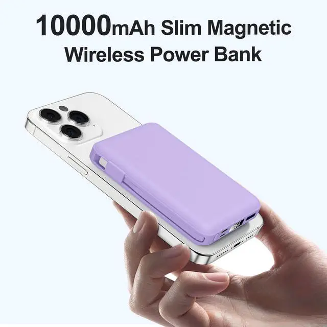 Alt view image 3 of 7 - for Magsafe Portable Charger - 10000mAh Battery Pack for Magsafe