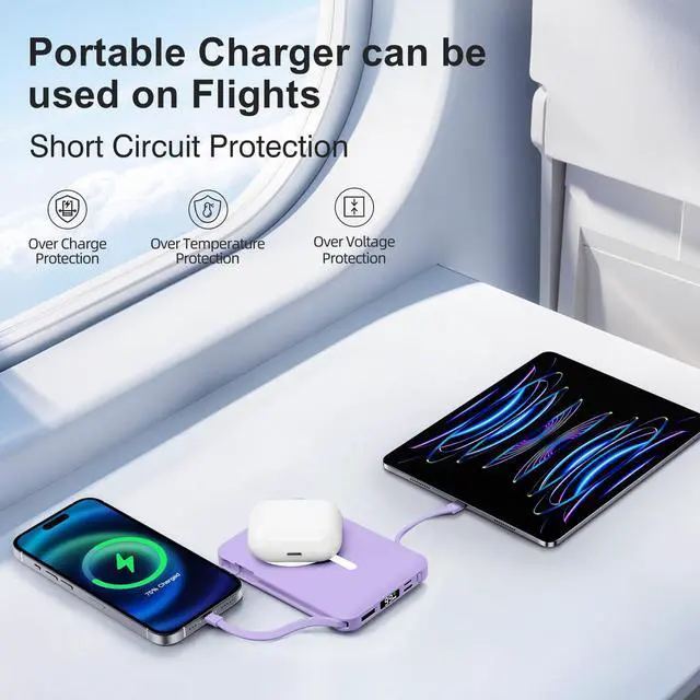 Alt view image 7 of 7 - for Magsafe Portable Charger - 10000mAh Battery Pack for Magsafe