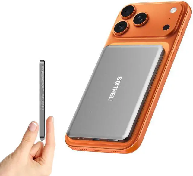 Main image of Magnetic Portable Charger, Ultra Slim 5,000mAh Wireless Power Bank, PD 20W USB C Fast Charging, for Magsafe Battery Pack, PowerMag, Compatible with iPhone 16/15/14/13/12 Pro/Pro Max Series