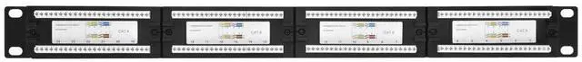 Alt view image 2 of 6 - 24-Port Cat6 Patch Panel, 110 Type (568A/B Compatible) 19-Inch For Rackmount, 1U, UL