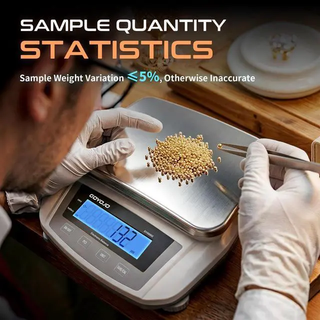 Alt view image 3 of 7 - Digital Analytical Balance and Lab Scale, 5000g Capacity, 0.01g Precision, Stainless Steel, Multi-Unit (g/oz/ct/lb) for Jewelry, Kitchen, and Lab Reliable, Accurate, Easy to Use, Black Panel