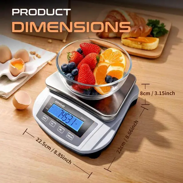 Alt view image 7 of 7 - Digital Analytical Balance and Lab Scale, 5000g Capacity, 0.01g Precision, Stainless Steel, Multi-Unit (g/oz/ct/lb) for Jewelry, Kitchen, and Lab Reliable, Accurate, Easy to Use, Black Panel