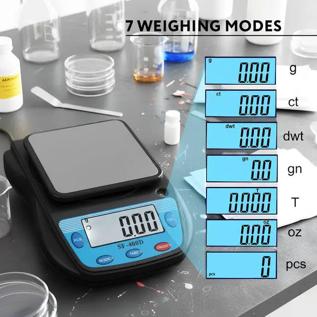 Alt view image 3 of 7 - Science Digital Scale Electronic Lab Balance Precision 0.01g Accuracy Laboratory Scientific Weighing Device for Education Chemistry and Jewelry Carats, Ounces and Grams