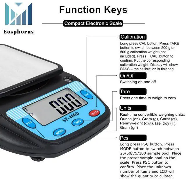 Alt view image 6 of 7 - Science Digital Scale Electronic Lab Balance Precision 0.01g Accuracy Laboratory Scientific Weighing Device for Education Chemistry and Jewelry Carats, Ounces and Grams