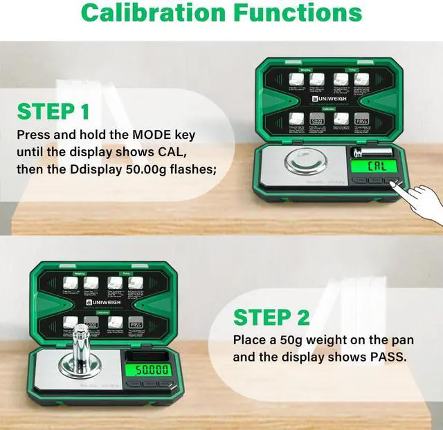 Alt view image 5 of 7 - Milligram Scale Precision 0.001g/50g, Digital Jewelry Scale for Powder,Coins,Gold,Gem,Reloading,Micro Gram Scale with 6 Units,Tare,Cal Weight,Pocket mg Scale with Battery Powered