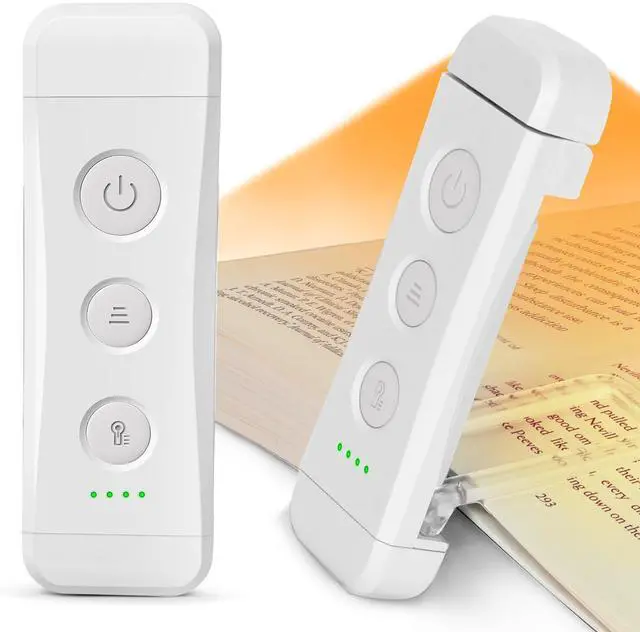 Main image of USB Rechargeable Book Light for Reading in Bed, Portable Clip-on LED Reading Light, 3 Amber Colors & 5 Brightness Dimmable, Compact & Long Lasting, Perfect for Book Lovers