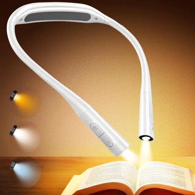 Main image of Lightweight Neck Light for Reading in Bed, 1200mAh Rechargeable Book Light, Hands-Free Reading Light, 5 Colors, 5 Brightness Adjustable, Private Bedtime Reading for Book Lover