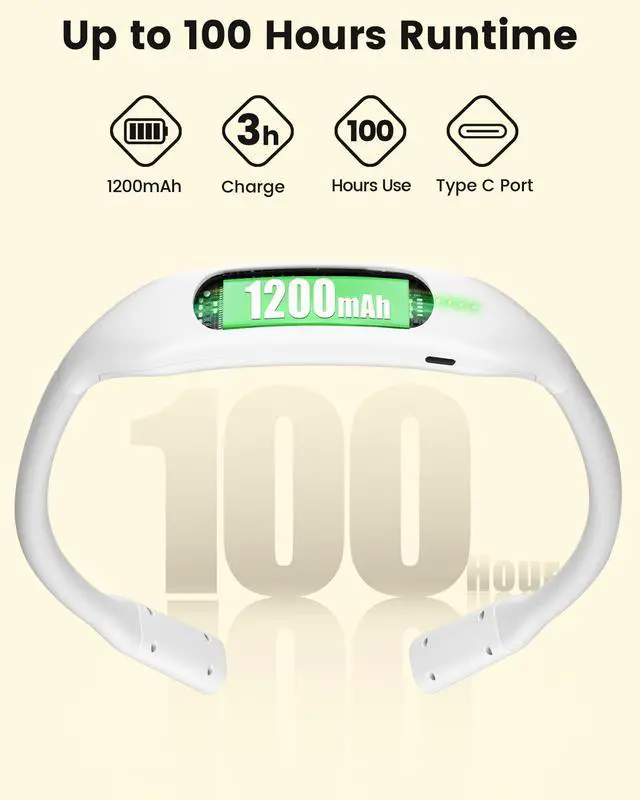 Alt view image 4 of 7 - Lightweight Neck Light for Reading in Bed, 1200mAh Rechargeable Book Light, Hands-Free Reading Light, 5 Colors, 5 Brightness Adjustable, Private Bedtime Reading for Book Lover