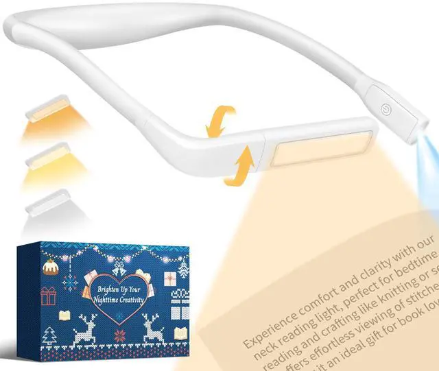Main image of Neck Light Book Lovers Gifts: Crochet Accessories Knitting Gifts for Women Teens Readers, Papa Dad Gifts Fathers Day Gift for Husband Grandma White Elephant Gift Ideas Sewing Supplies Reading Light