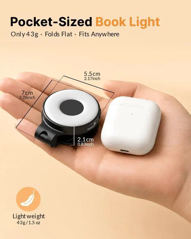 Alt view image 5 of 7 - Reading Lights for Books in Bed:18 LED Rechargeable Clip-on Book Light with Timer & Memory Eye Caring 3 Color Temperature Stepless Dimming Portable Night Lamp Gifts for Men Kids Book Lovers