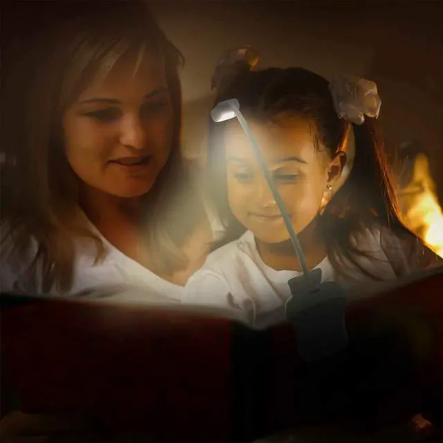 Alt view image 2 of 6 - 3000K Warm LED Rechargeable Book Light, Easy for Eyes, Clip on Reading Lights for Reading in Bed, Car & Travel, Lightweight Slim 2.1 oz. Perfect for Readers (Elegant White)