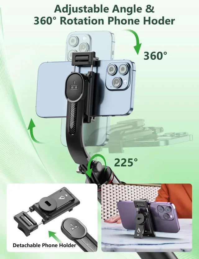Alt view image 6 of 7 - 52" Selfie Stick Tripod with Remote, 3 in 1 Portable Selfie Stick & Phone Tripod Stand with Phone Holder, Cell Phone Tripod for Group Selfies/Live Streaming/Video Recording, for iPhone/Android