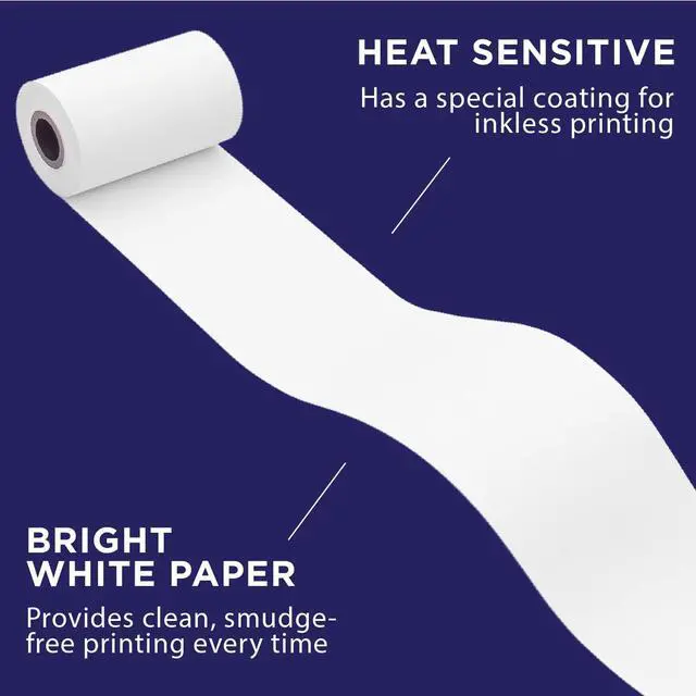 Alt view image 6 of 7 - Thermal Receipt Paper for Dejavoo Terminal by Paper Planet | 30 Rolls | P1, P3, P8, QD1, QD2, QD4, Z8, Z9, Z11