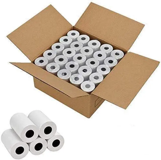 Alt view image 2 of 7 - Thermal Paper 2 1/4 inch x 50 feet, Cash Register POS Receipt Paper for Credit Card Machine (50 Rolls)